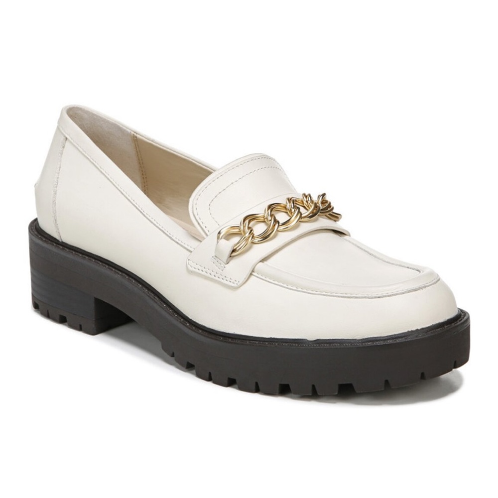 Sam Edelman Taelor Lug Sole Ivory Loafers 8.5